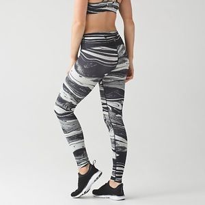 lululemon, fast and free, nulux, high rise, marble print, size 2.